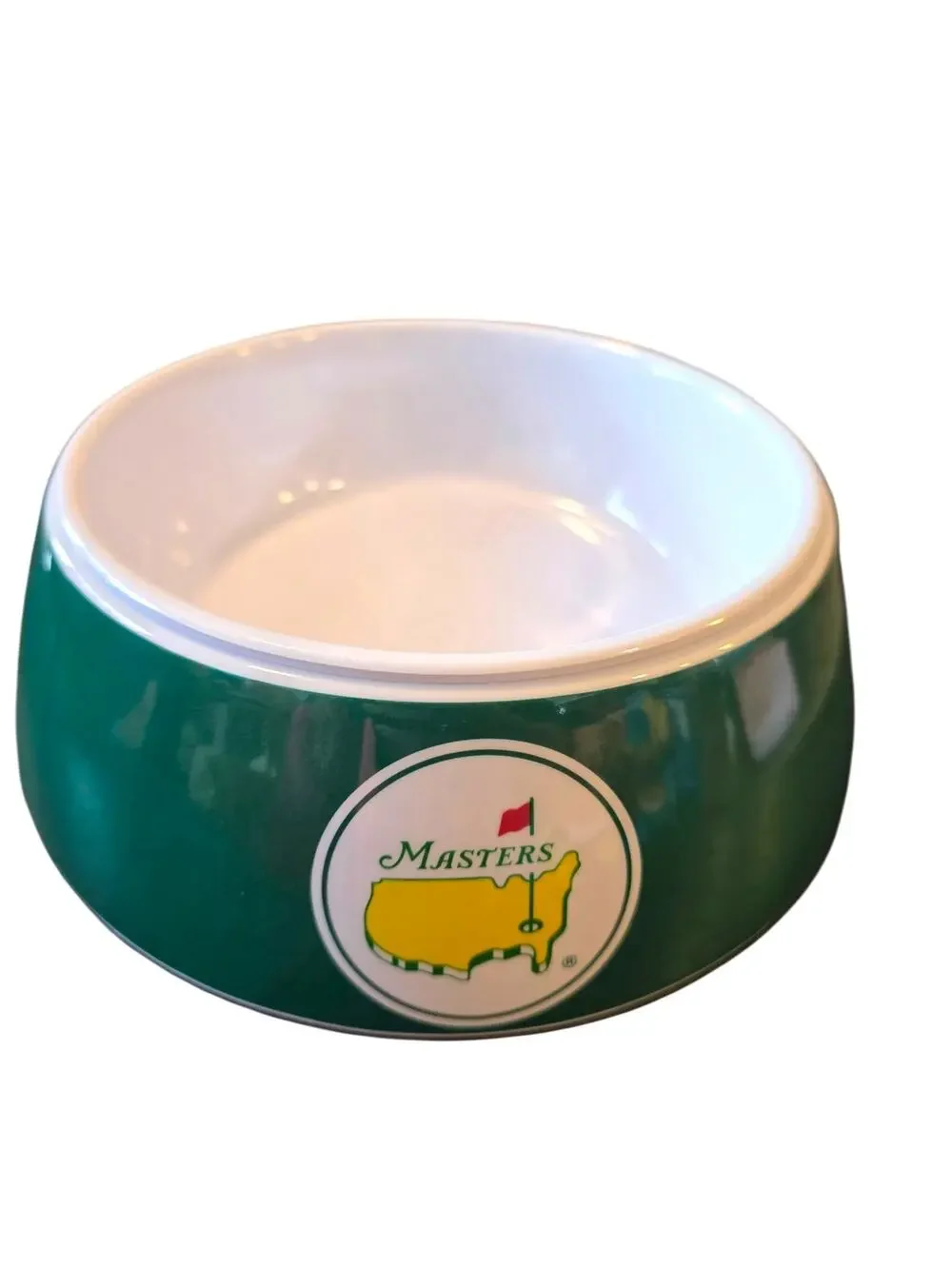Masters Golf Tournament Augusta Logo Pet Bowl Plastic Green Dog Cat